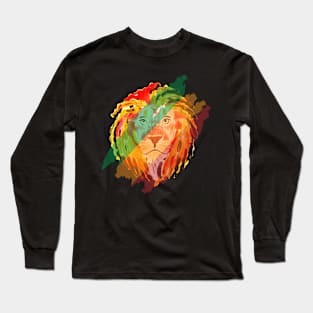 rasta lion Long Sleeve T-Shirt